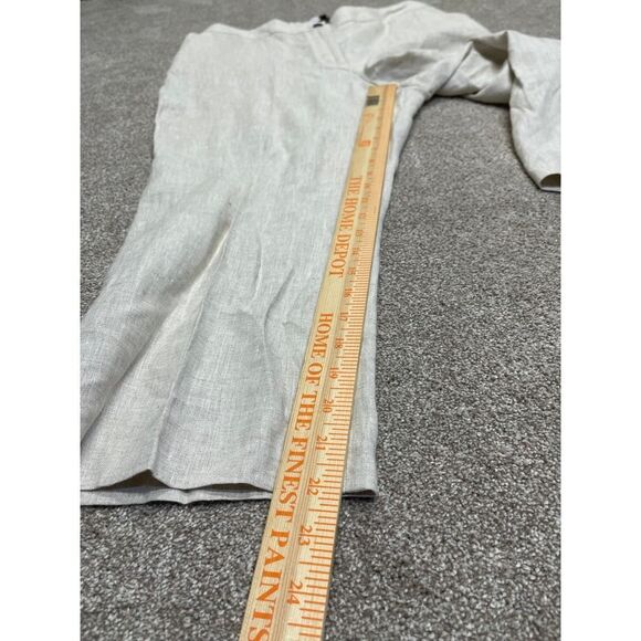 Talbots wide leg trouser women sz 16P high rise linen lightweight Beach $119 nwt - Picture 5 of 12